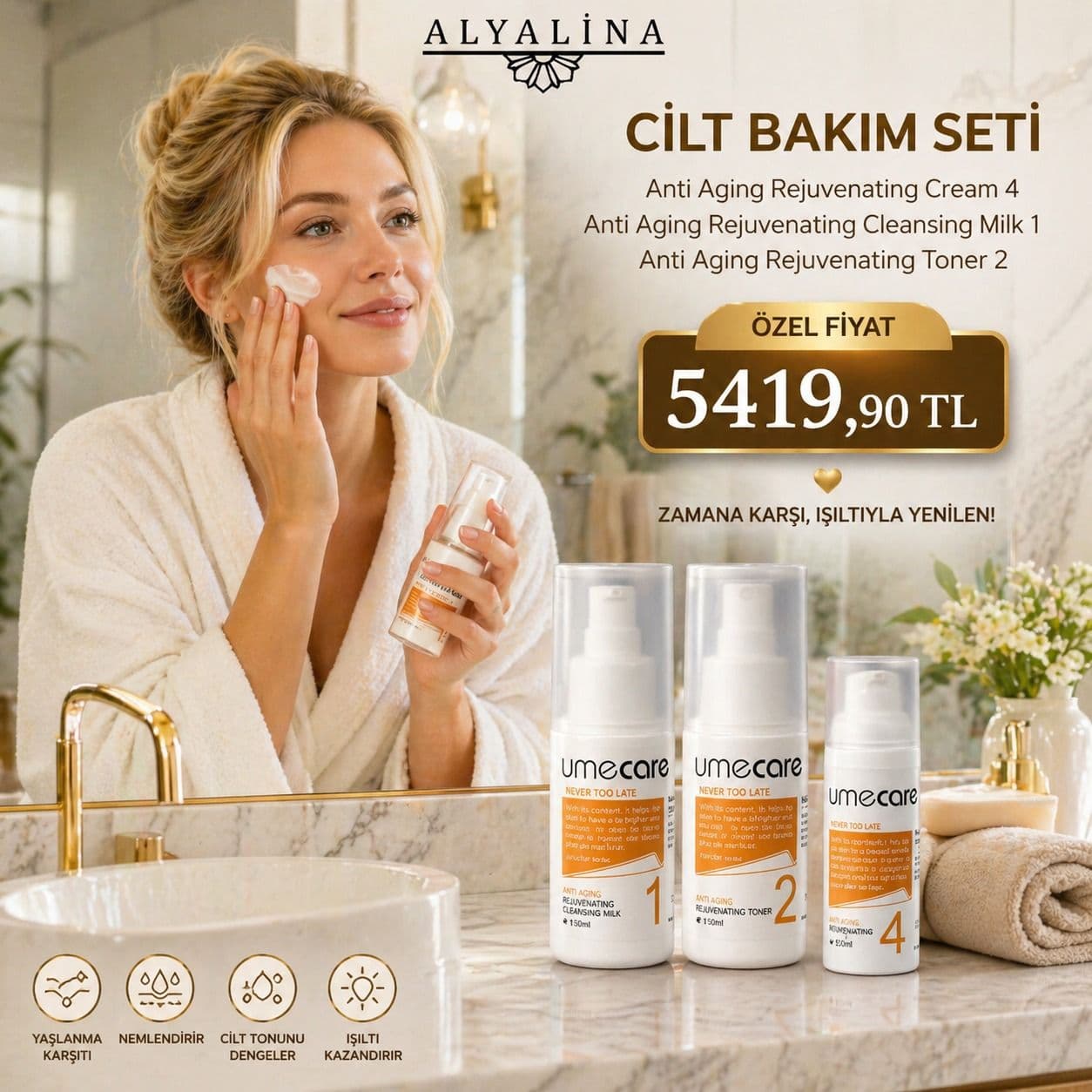 Haziran Kampanyası Anti Aging Rejuvenating Cream 4 Anti Aging Rejuvetating Cleansıng Milk 1 Anti Aging Rejuvenating Toner 2