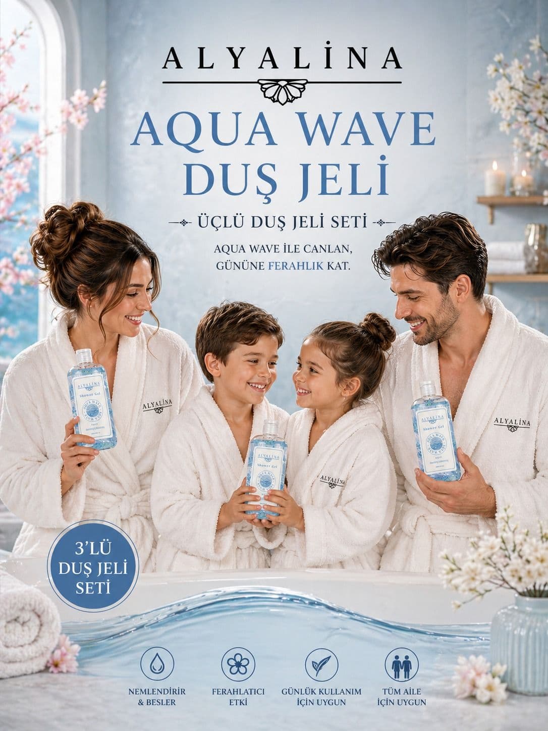 3-15 Haziran Saat 18:00’e Kadar Geçerli 3 Adet Aqua Wave Duş Jeli