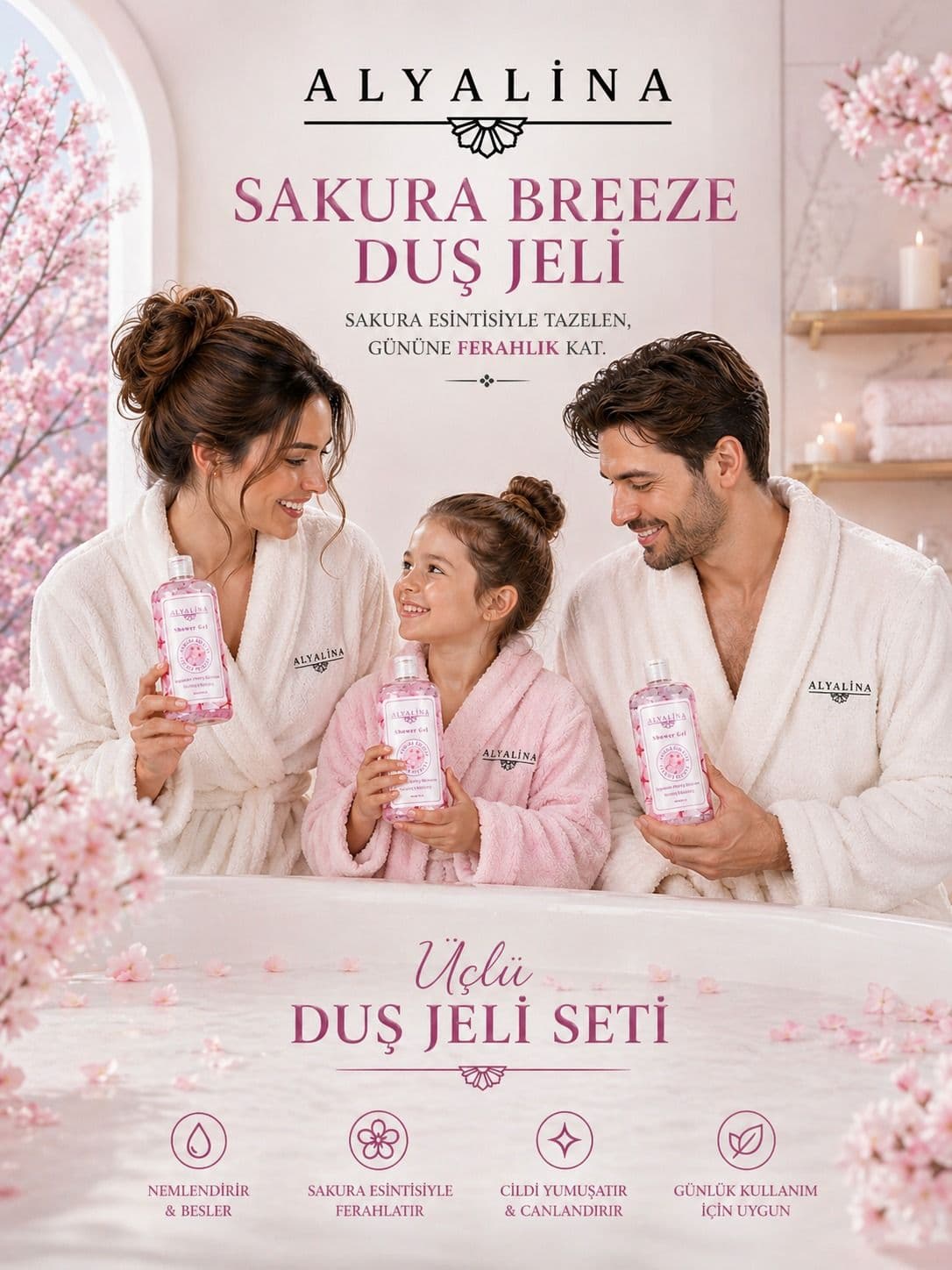 3-15 Haziran Saat 18:00’e Kadar Geçerli 3 Adet Sakura Duş Jeli