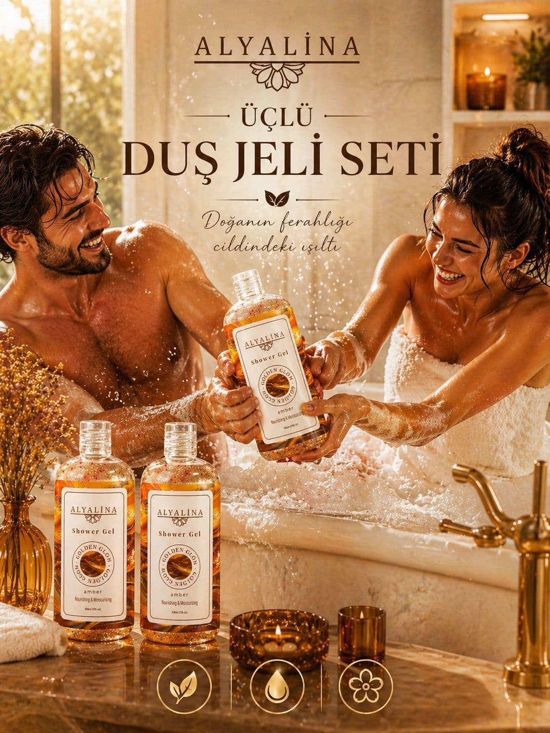 3-15 Haziran Saat 18:00’e Kadar Geçerli 3 Adet Golden Glow Duş Jeli