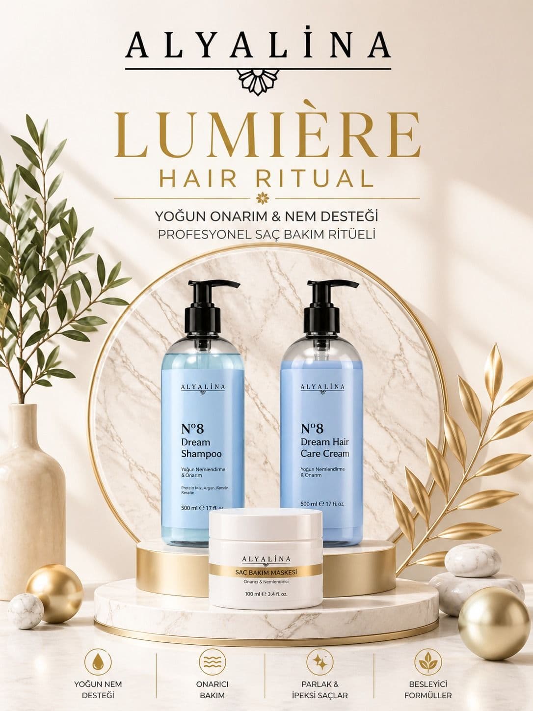 Haziran Kampanyası Saç Bakım Maskesi Dream Shampoo Dream Hair Care Cream