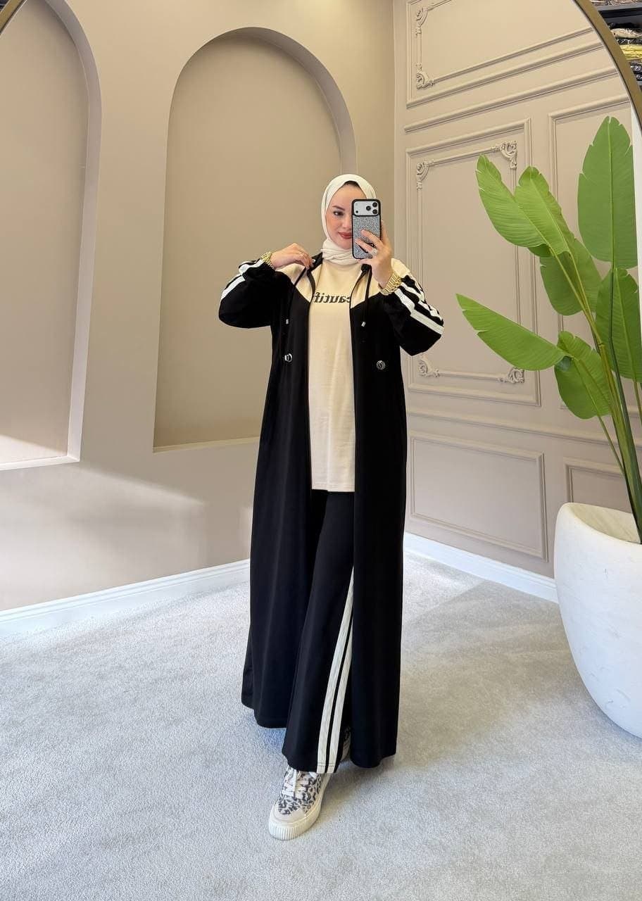 3-Piece Trench Coat / طقم مانطو نسائي 3 قطع