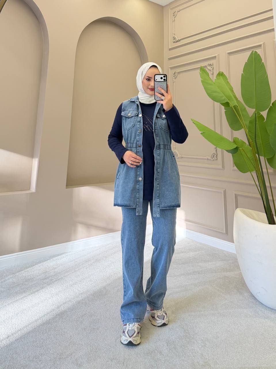 3-Piece Denim Set / 3 pieces / طقم جينز 3 قطعÂ